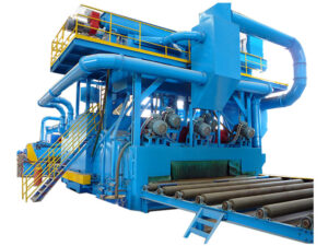 Steel plate roller conveyor shot blasting machine