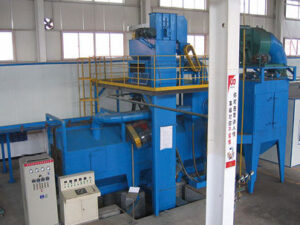 Catenary shot blasting machine