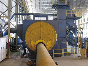 Steel tube inner wall shot blasting machine