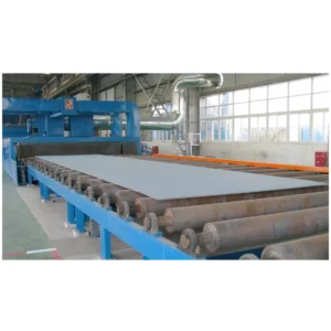 Steel plate pretreatment line